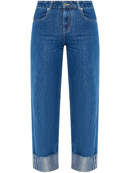 Cotton Cropped Jeans