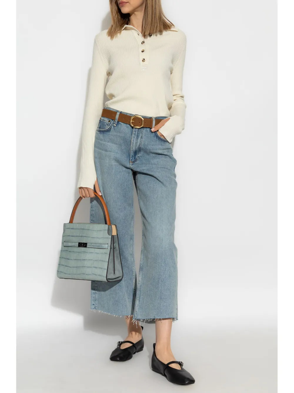 Cropped Wide-Leg Jeans