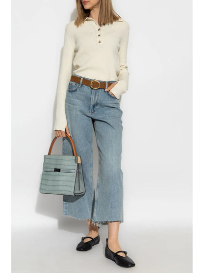 Cropped Wide-Leg Jeans