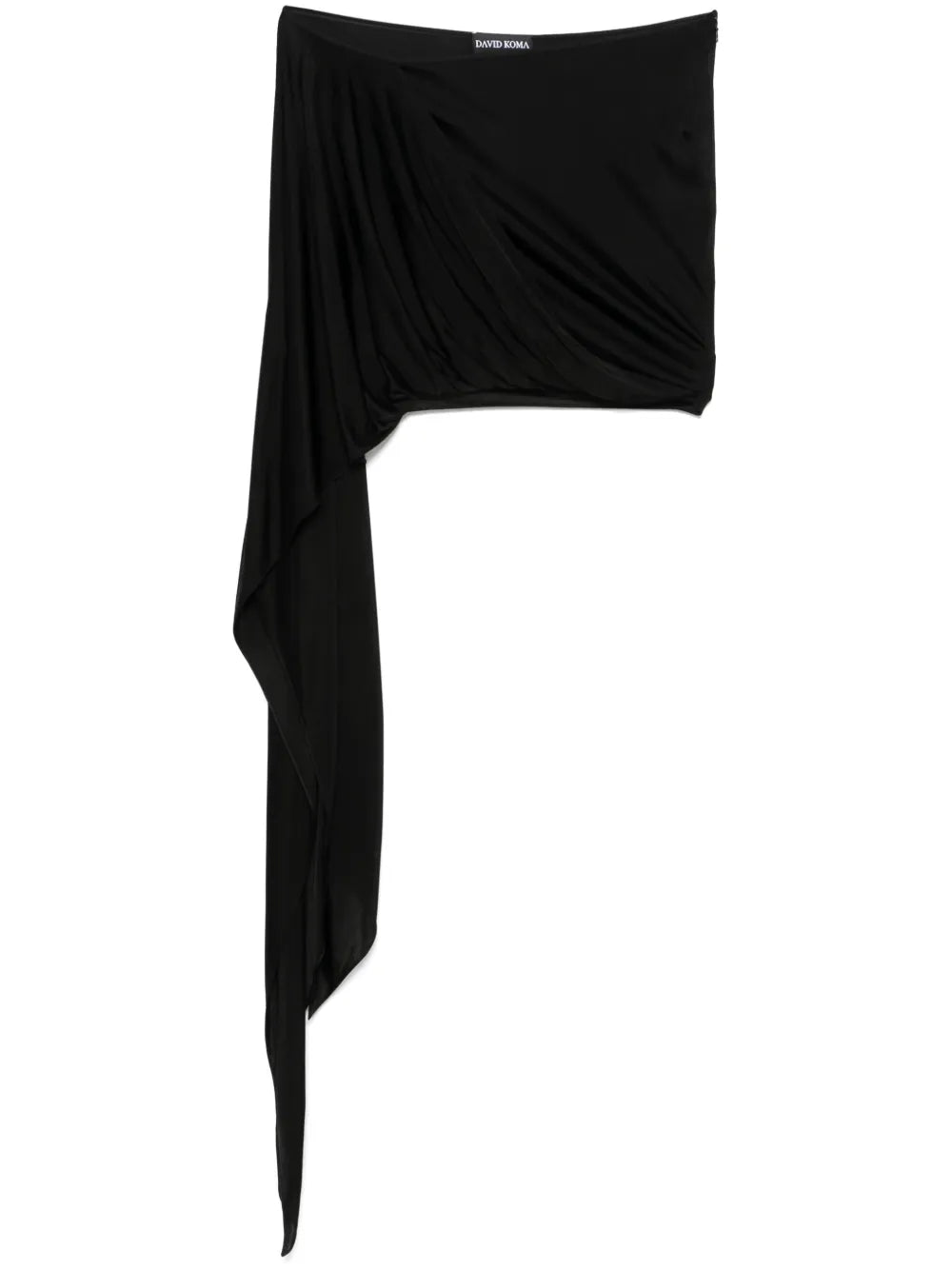 Draped Asymmetric Mini Skirt