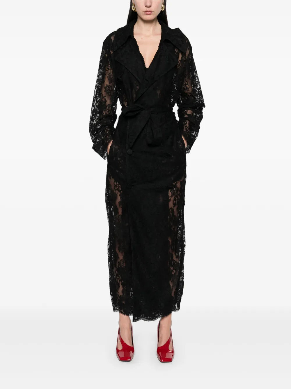 Lace Trench Coat