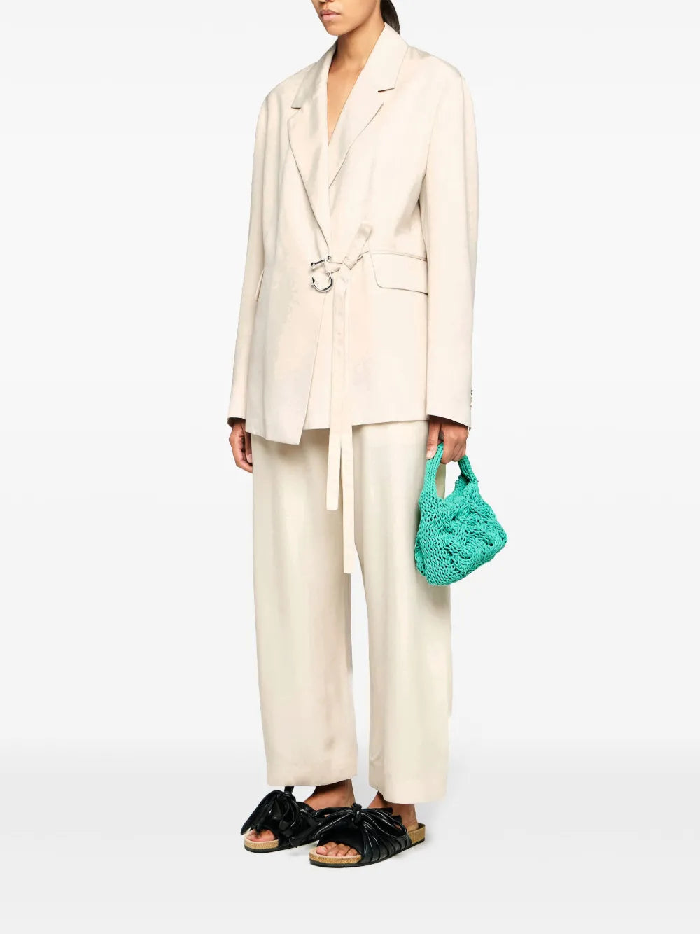 Fold-Over Wide-Leg Trousers