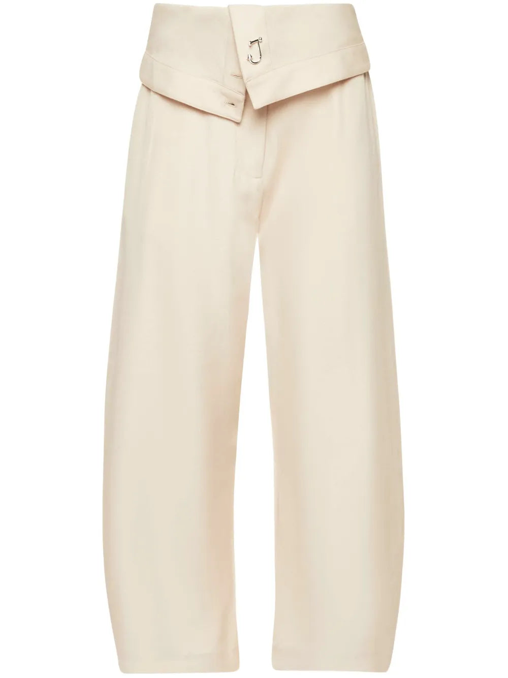 Fold-Over Wide-Leg Trousers