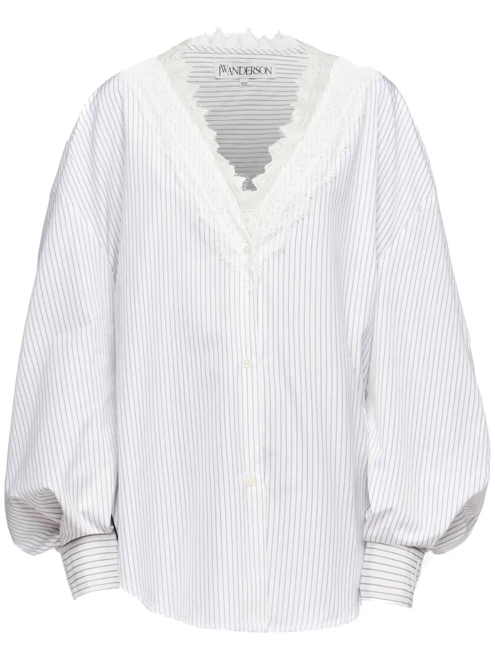 V-Neck Lace-Trim Shirt