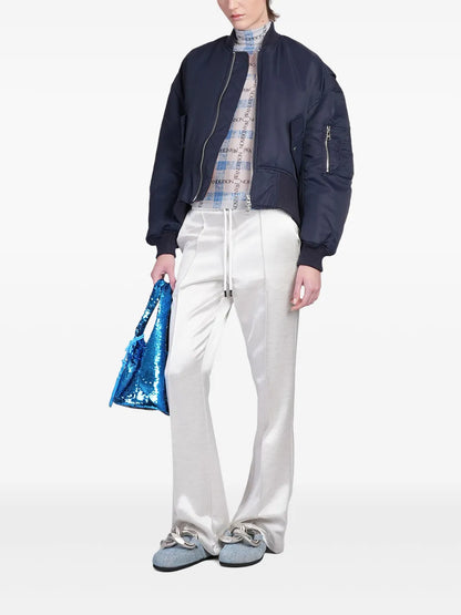 Drawstring-Waist Track Trousers
