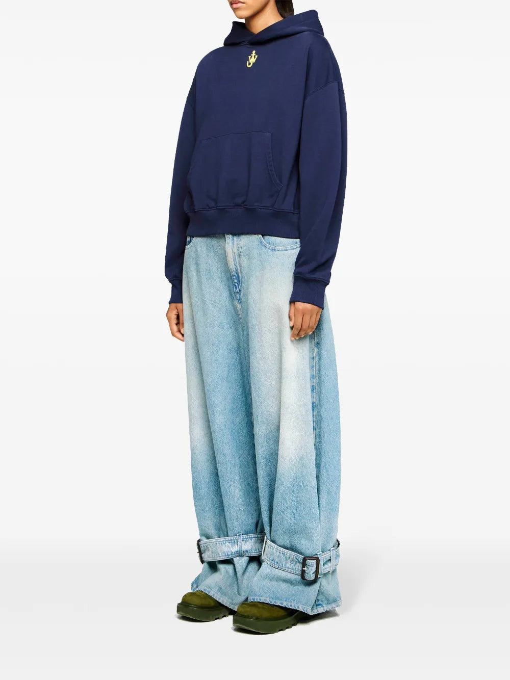 Anchor-Embroidered Hoodie