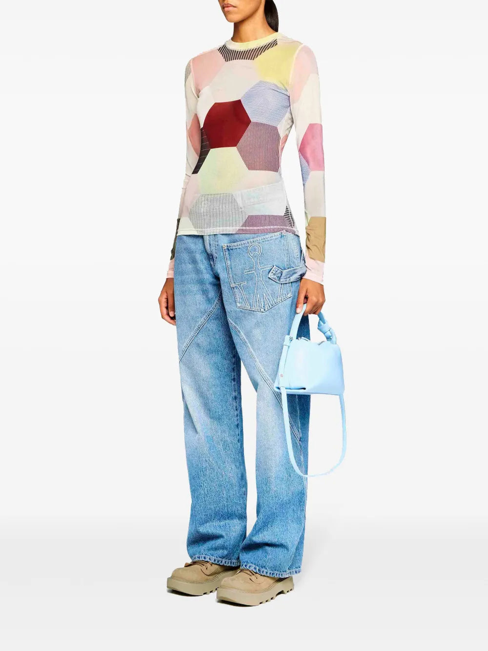 Patchwork-Print T-Shirt