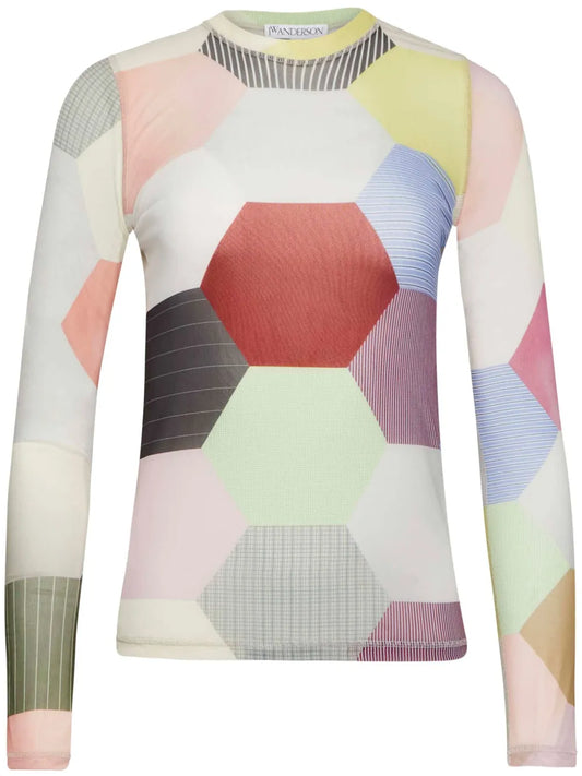 Patchwork-Print T-Shirt