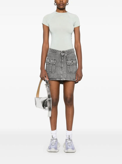 Patch-Pocket Mini Skirt