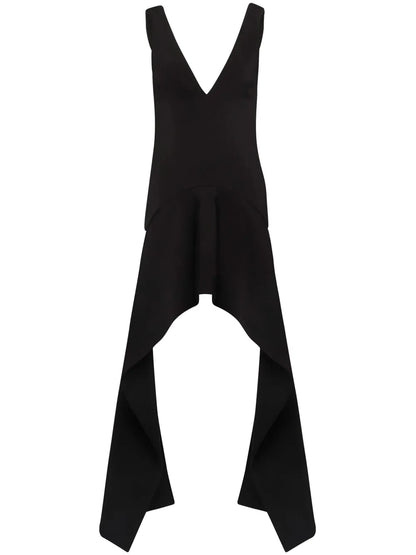 V-Neck Draped Mini Dress