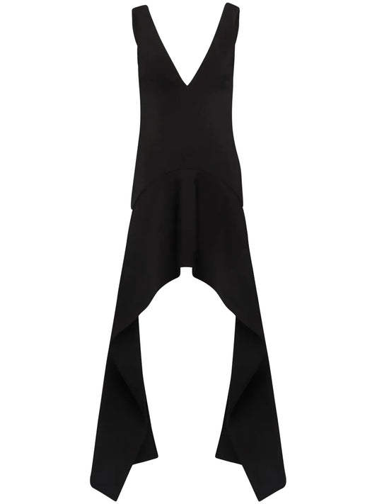 V-Neck Draped Mini Dress