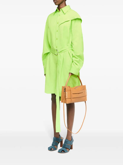 Cape-Insert Shirt Dress