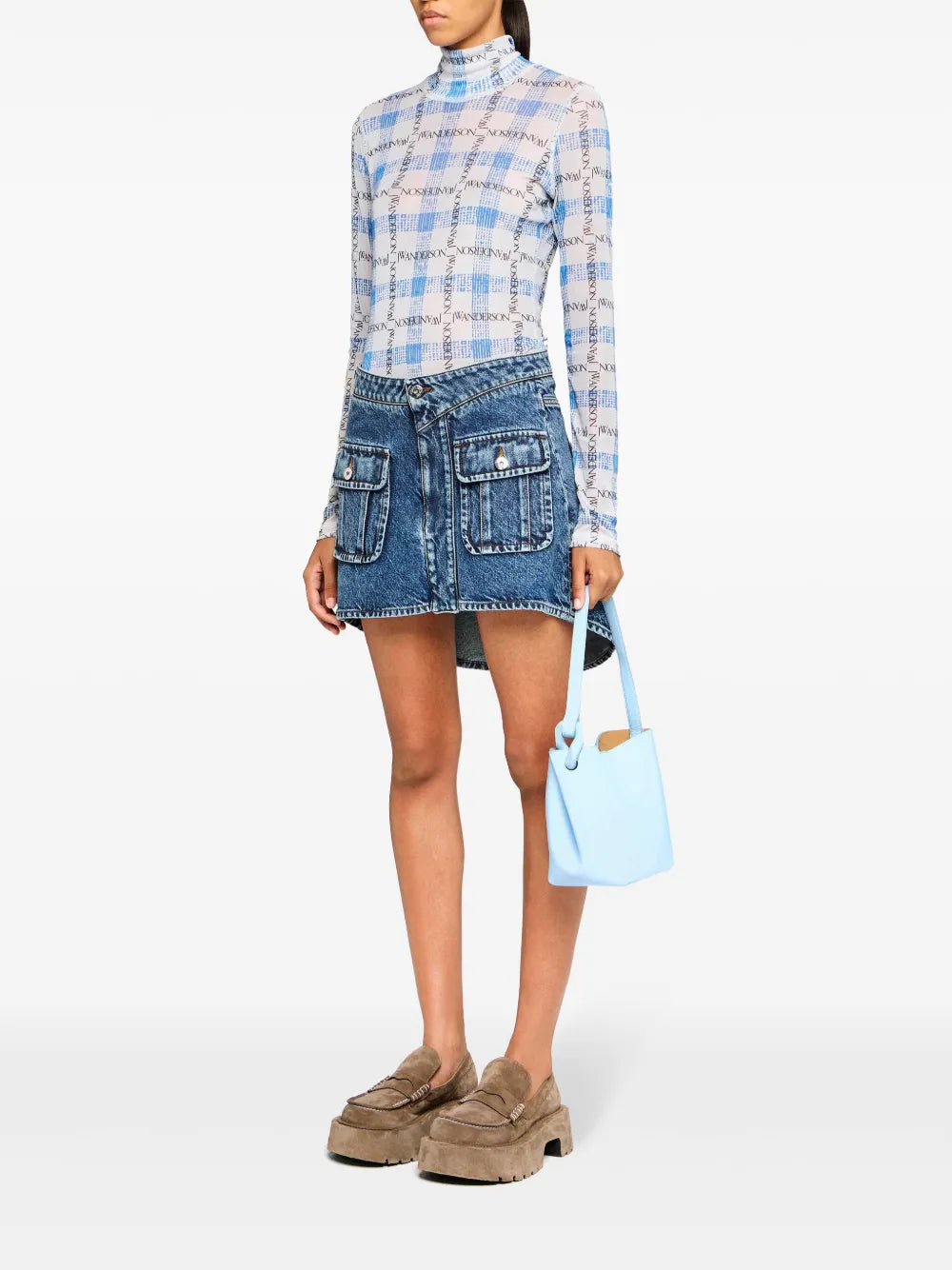 Curved Mini Skirt