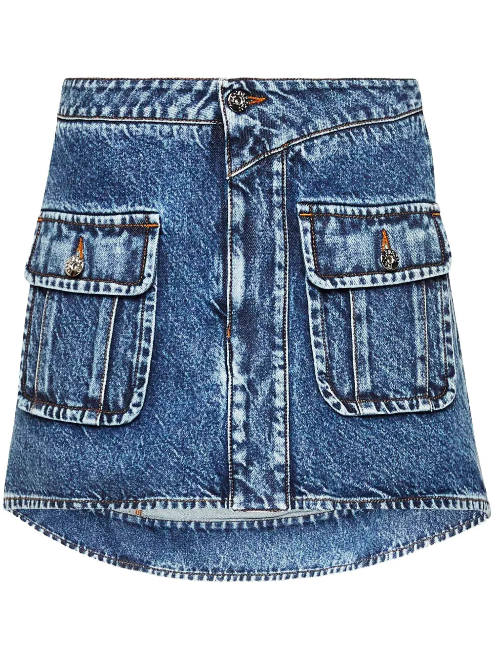 Curved Mini Skirt