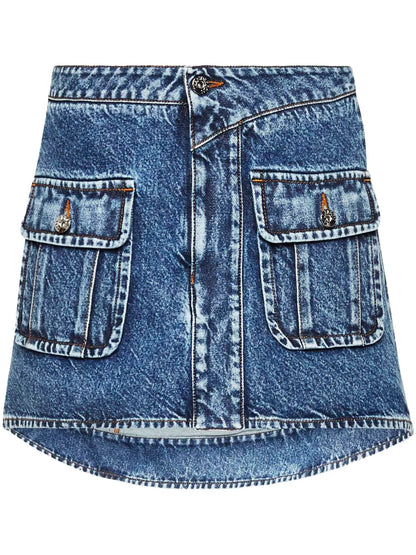 Curved Mini Skirt