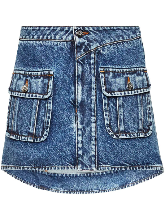 Curved Mini Skirt
