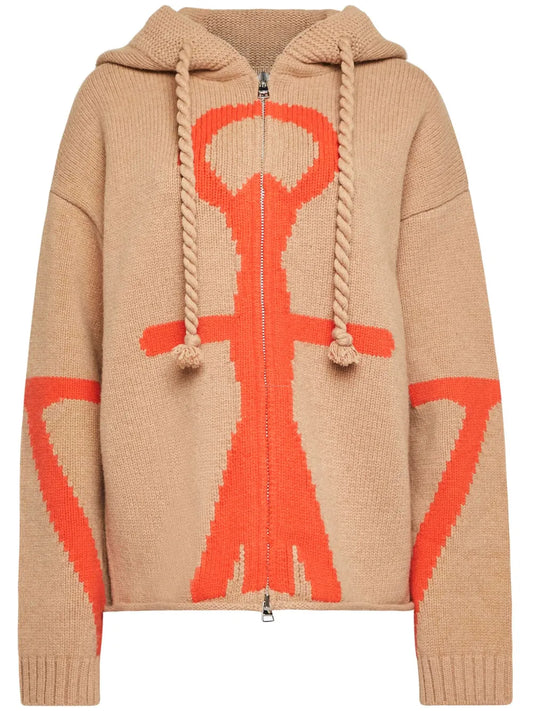 Anchor Logo Knit Hoodie