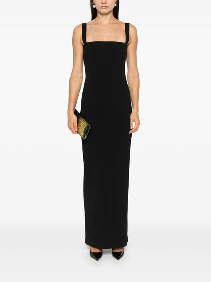 Crepe-Texture Maxi Dress