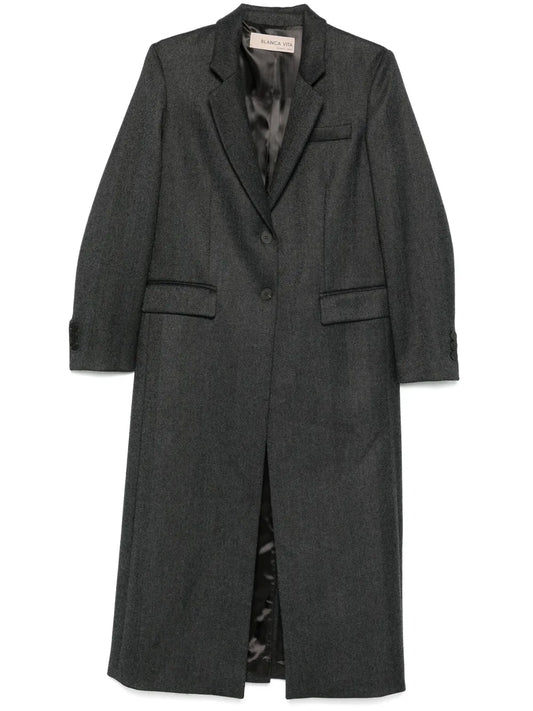 Herringbone-Pattern Coat