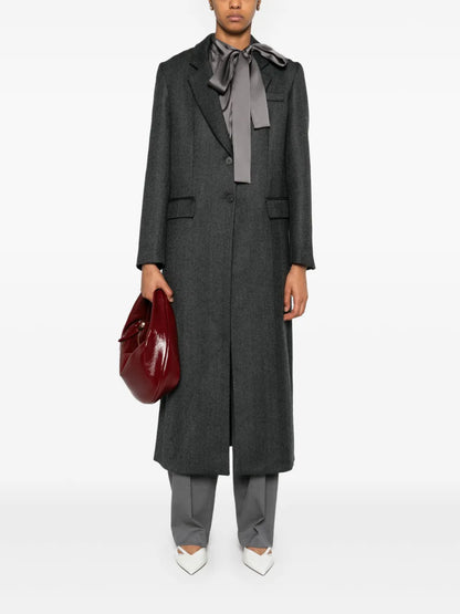 Herringbone-Pattern Coat