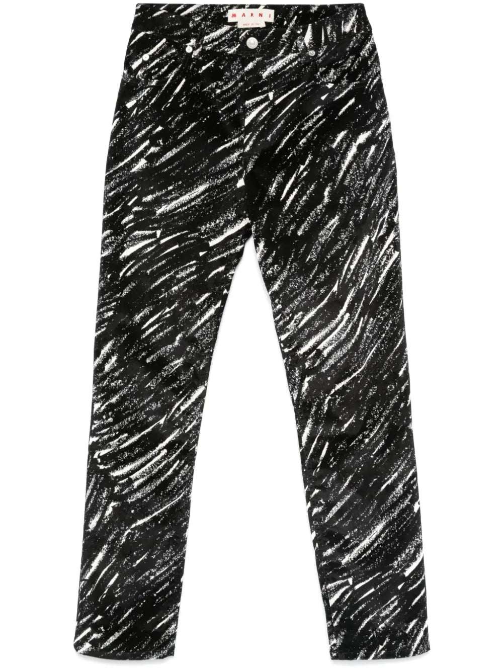 Crayon-Printed Trousers