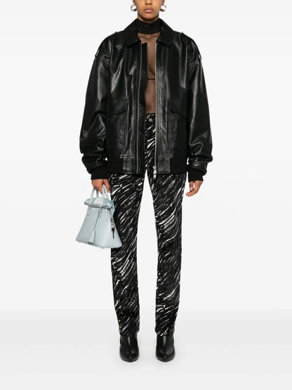 Crayon-Printed Trousers