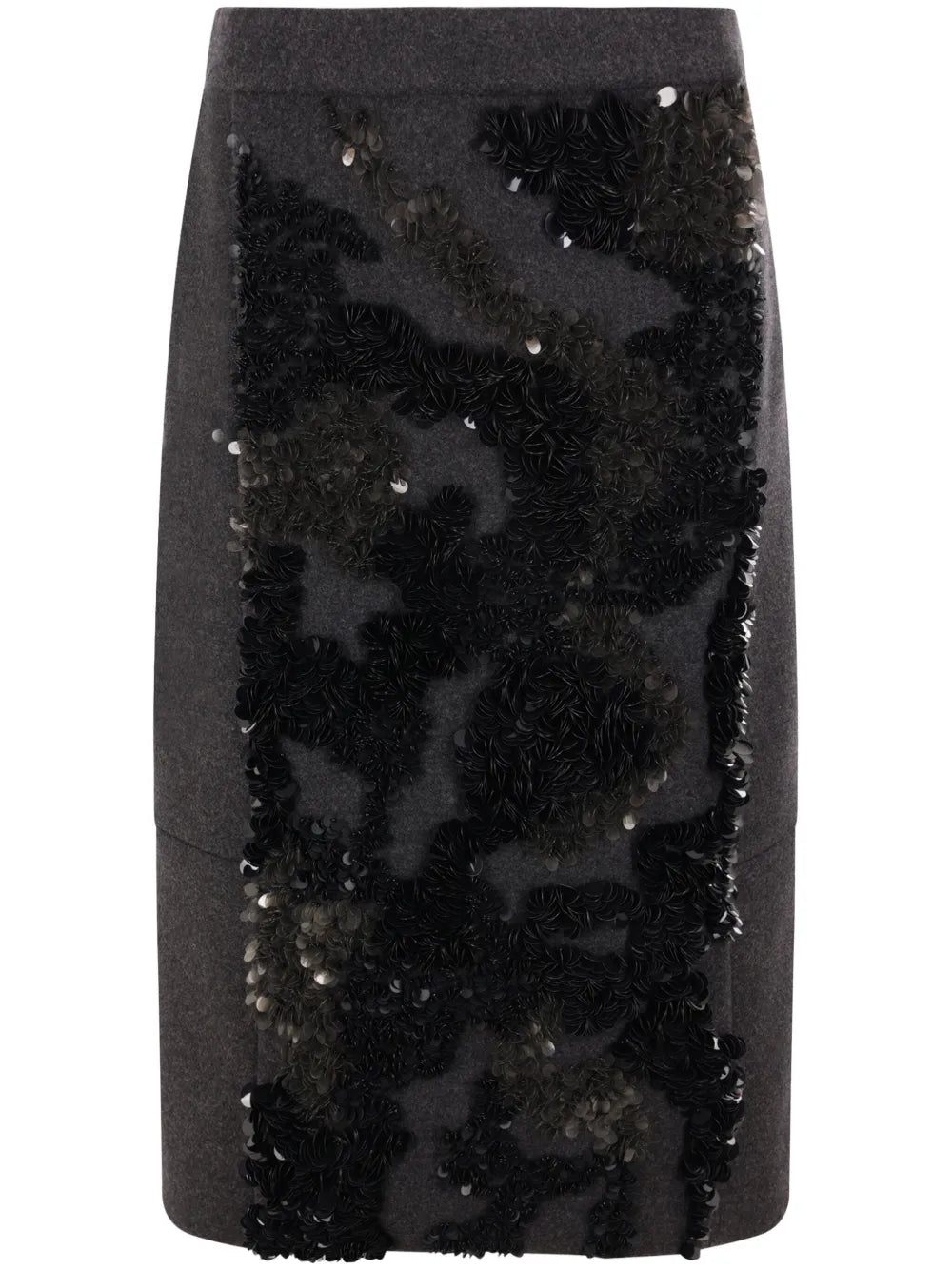 Sequin-Embellished Midi Skirt