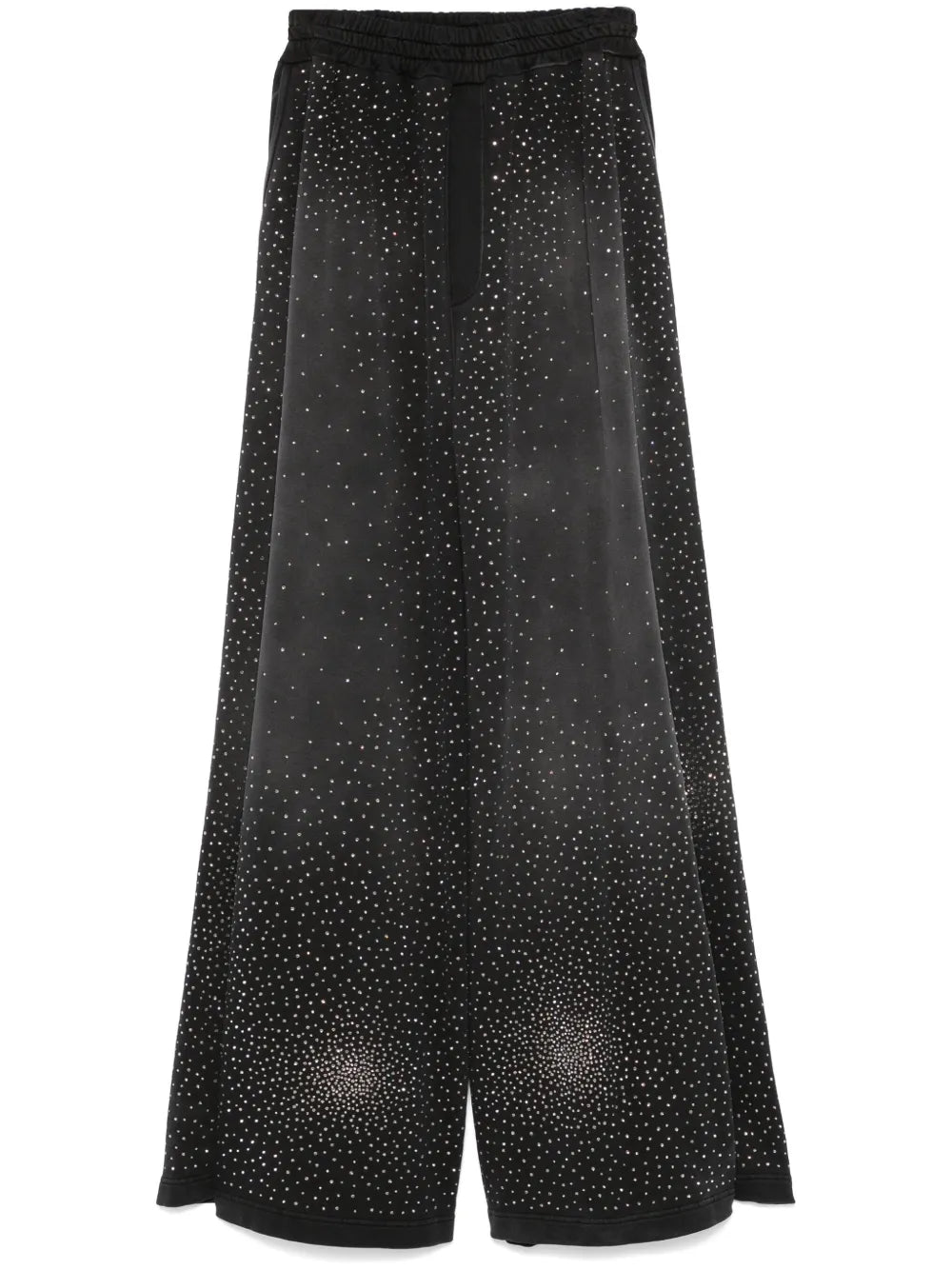Rhinestone-Embellished Palazzo Pants