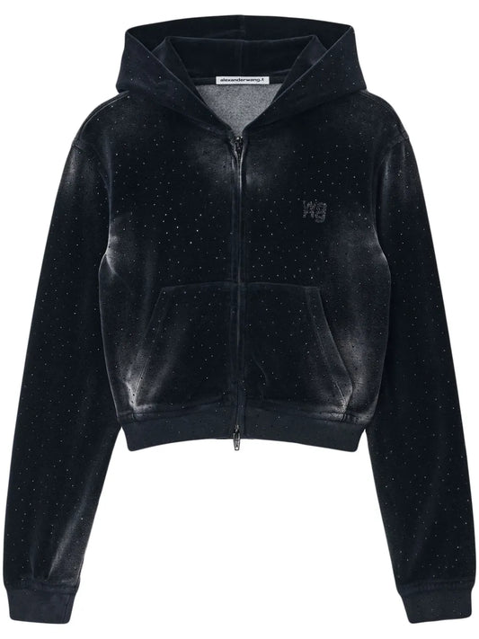 Clear Bead Hotfix Hoodie