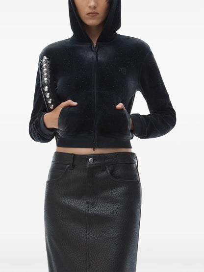 Clear Bead Hotfix Hoodie