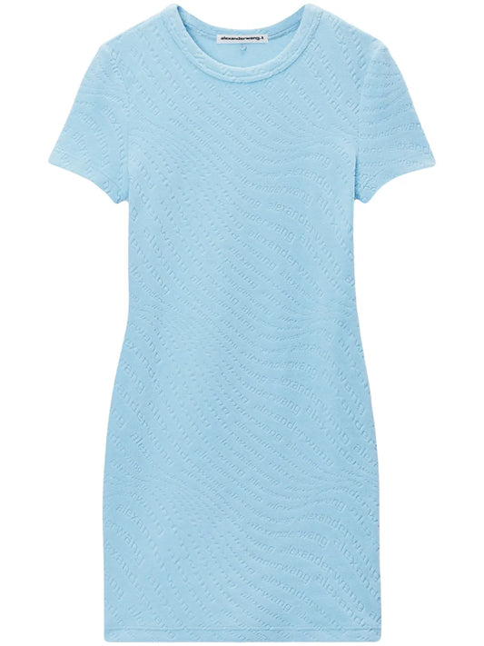 Crew-Neck Shortsleeved Mini Dress