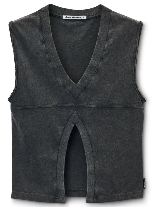 Double V-Neck Tank Top