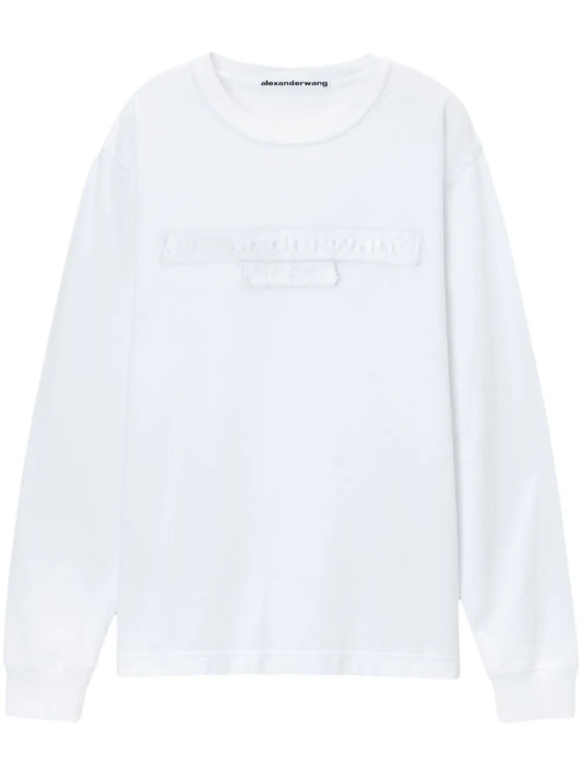 Distressed-Logo Cotton T-Shirt