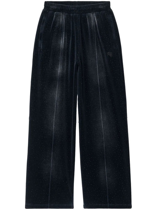 Rhinestone-Embellished Track Pants