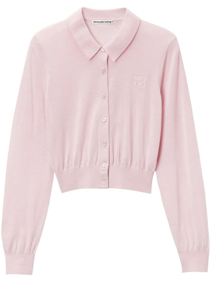 Stacked-Logo Cardigan