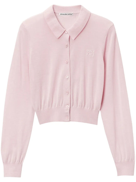 Stacked-Logo Cardigan
