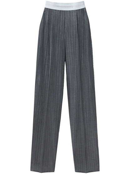 High-Waisted Pleated Trousers