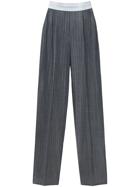 High-Waisted Pleated Trousers