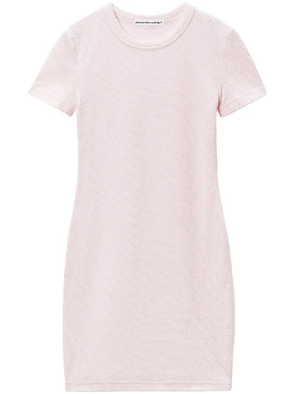 Logo-Jacquard Shortsleeved Mini Dress