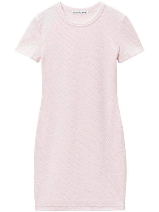 Logo-Jacquard Shortsleeved Mini Dress