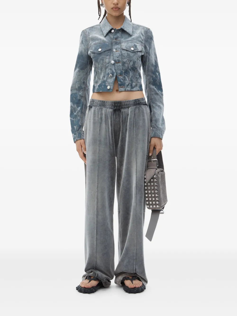 Cloud-Print Trucker Jacket