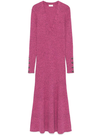 Marl-Knit Midi Dress