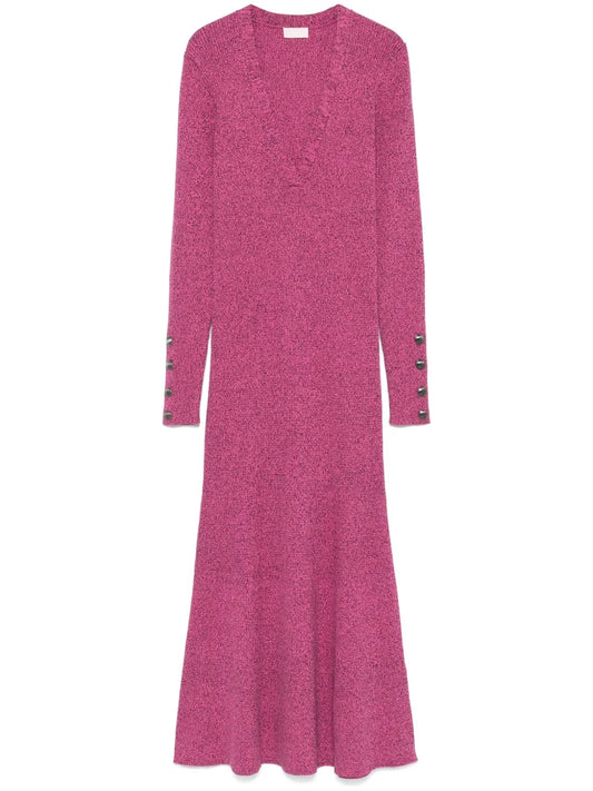 Marl-Knit Midi Dress