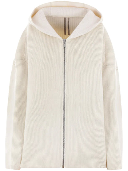 Zipped Hooded Cardi-Coat