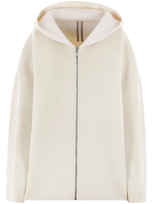 Zipped Hooded Cardi-Coat