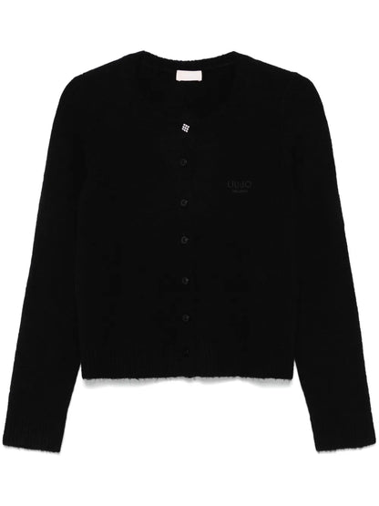 Logo-Embroidered Cardigan
