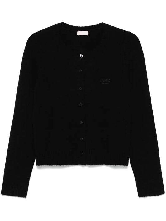 Logo-Embroidered Cardigan