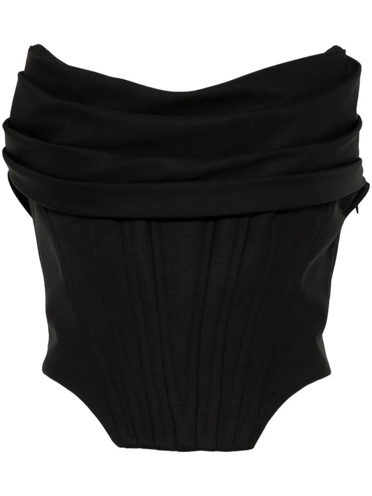 Pleat-Detail Bustier