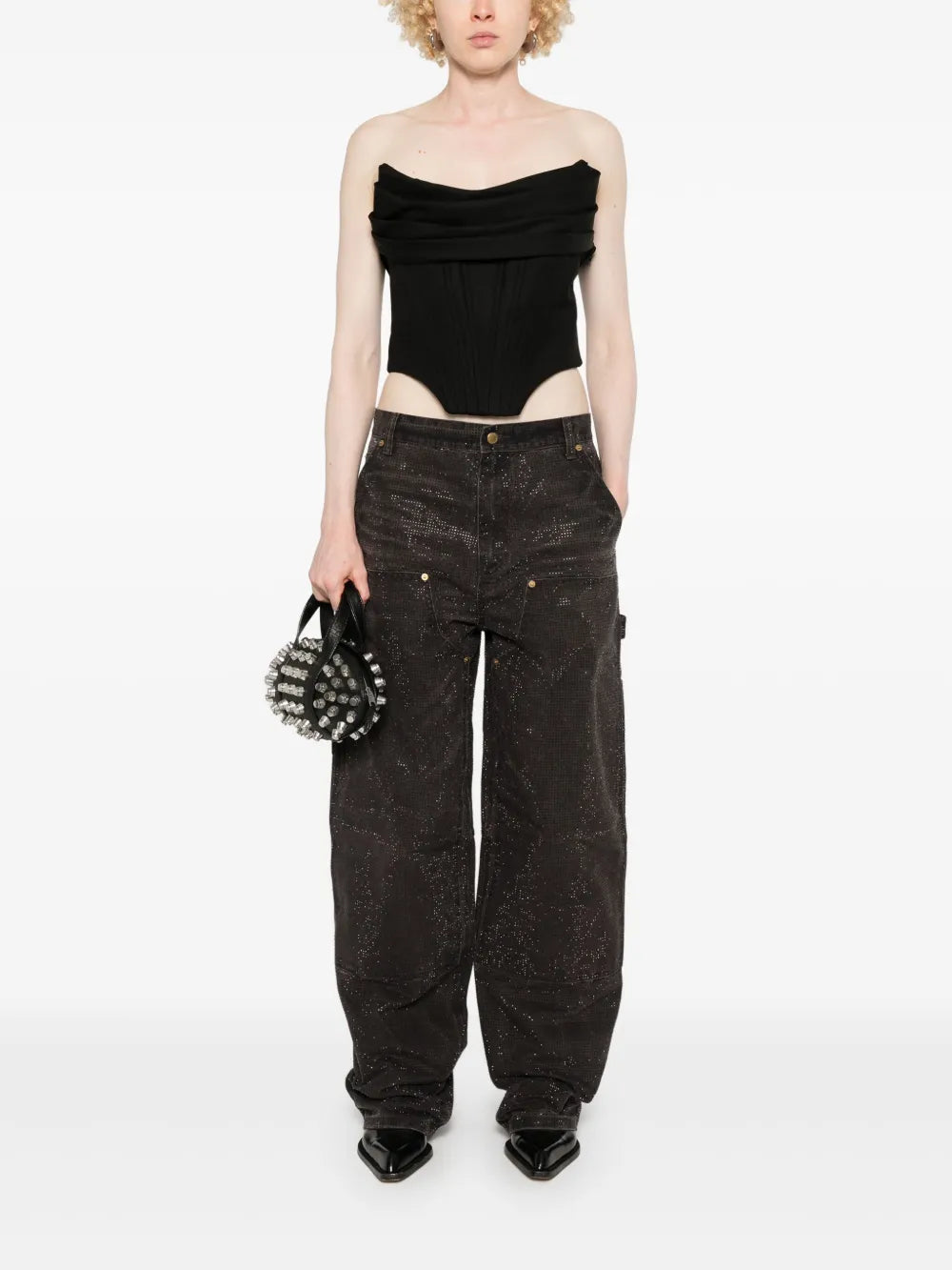 Pleat-Detail Bustier
