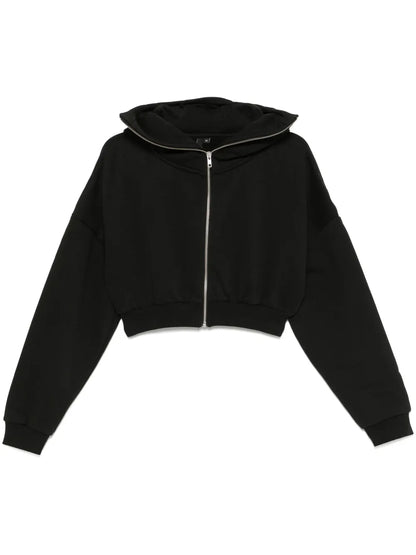 Cropped Zip-Up Hoodie